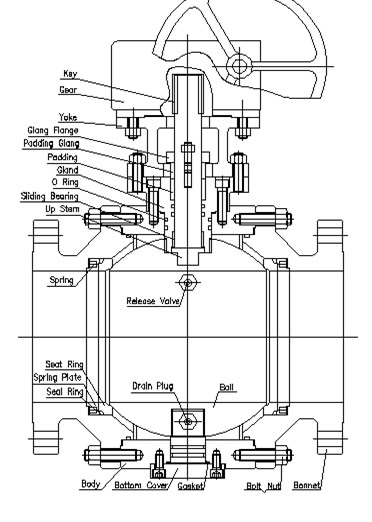 Hard Seal  Trunnion Mounted  Ball valve